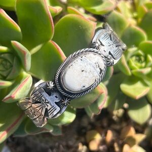 White Buffalo Thunderbird Cuff